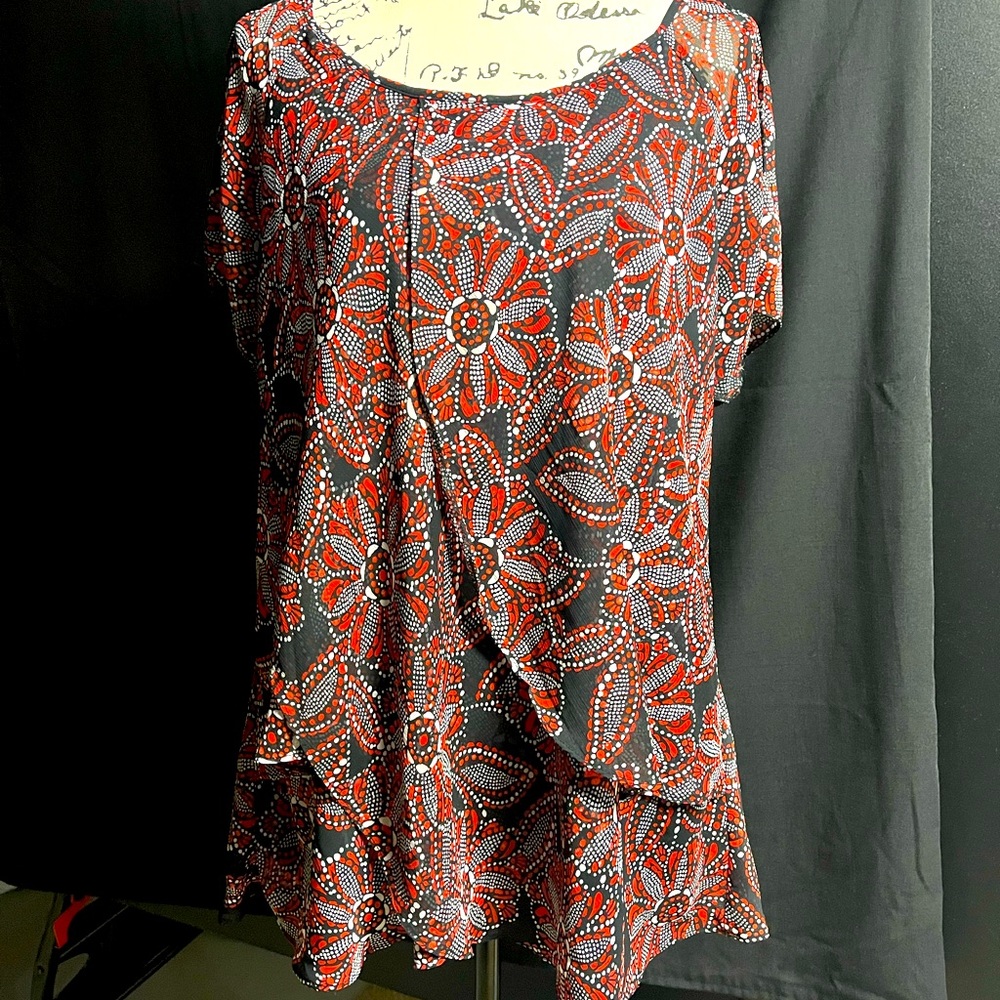 Roz & Ali Top, Size 1X Very Dressy